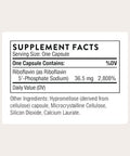 Thorne - Riboflavin 5'-Phosphate - Bioactive Tissue Ready Form Of Vitamin B2 For Methylation Support - Vitamin B2 Supplement - Third-Party Certified - Gluten Dairy & Soy-Free 60 Capsules