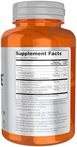 Now Foods Sports Nutrition Cla Extreme (Conjugated Linoleic Acid) With Guarana & Green Tea 90 Softgels