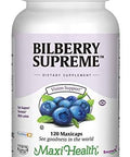 Maxi Health Bilberry Supreme With Eyebright And Lutein Eye Support Formula 120 Count