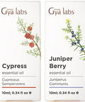 Gya Labs Cypress Essential Oil For Diffuser & Juniper Berry Essential Oil For Diffuser Set - Aromatherapy Grade Essential Oils Set - 2X0.34 Fl Oz - Gya Labs
