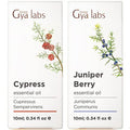 Gya Labs Cypress Essential Oil For Diffuser & Juniper Berry Essential Oil For Diffuser Set - Aromatherapy Grade Essential Oils Set - 2X0.34 Fl Oz - Gya Labs