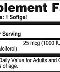 Health Thru Nutrition Vitamin D3 Softgels 1000iu Pack of 360