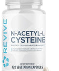 Revive Md Nac Supplement For Men & Women - N-Acetyl Cysteine Supports Respiratory Cardiovascular & Cellular Health - Antioxidant & Immune Support - 120 Capsules