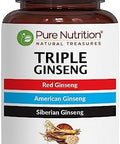 Pure Nutrition Whole Food Multivitamin For Men And Triple Ginseng 790Mg Form A Powerful Combo To Support Support Energy Strength And Overall Wellness. Multivitamin For Men 60 Tabs + Triple Ginseng 12