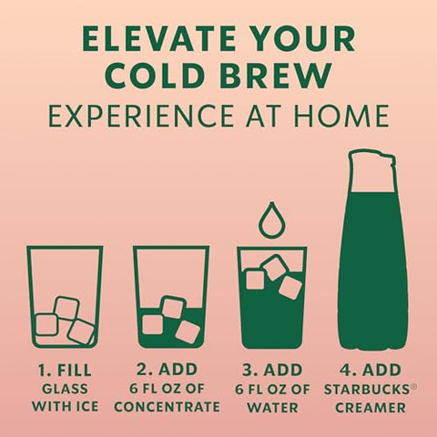 Starbucks Cold Brew Coffee Concentrate, Sweetened Brown Sugar Cinnamon Flavored Iced Coffee, 32 fl oz