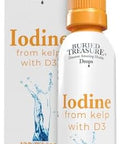 Buried Treasure Iodine Drops From Kelp 2% Liquid Drops120 Servings 2 Fl Oz Natural Thyroid & Immune Support Vegan & Non Gmo