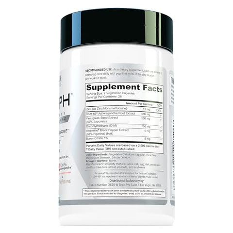 Cutler Nutrition Triumph Testosterone Booster For Men Best Test Booster And Estrogen Blocker For Men With Dim Ksm 66 Ashwagandha And Boron Citrate Build Natural Lean Muscle Mass And Strength 56 Veggie Capsules