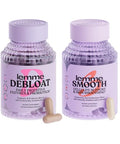 Lemme Debloat And Smooth Bundle - Prebiotic Probiotic & Digestive Enzyme Capsules For Bloating & Gas Relief Reduce Cellulite Plump Skin Smooth Cellulite