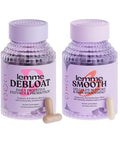 Lemme Debloat And Smooth Bundle - Prebiotic Probiotic & Digestive Enzyme Capsules For Bloating & Gas Relief Reduce Cellulite Plump Skin Smooth Cellulite