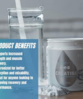 Sweat Ethic Creatine Monohydrate 5 G Creatine Per Serving Unflavored Supports Training & Strength Easily Mixes With Water Or Any Beverage No Fillers Workout Supplement For Men & Women 60 Srvgs