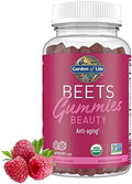 Garden Of Life Organic Beet Root Gummies Made Of Pectin With Antioxidants Vitamin C Biotin and B12 For Hair Skin and Nails Beets Beauty Gummies Vegan Gluten Non Gmo Raspberry 30 Servings