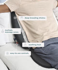 Homedics Shiatsu Massage Cushion With Soothing Heat Deep-Kneading Massage Targets Pressure Points All Over Back Soothing Heat Relax Overworked Muscles Release Tension Reduce Back Pain