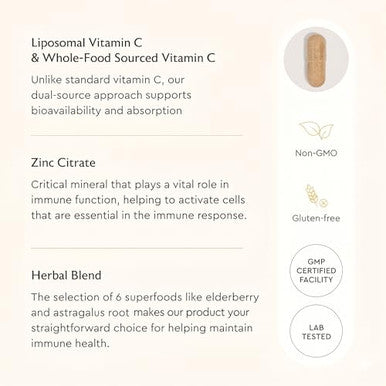 Alaya Naturals Immunity Blend Immune Support With Vitamin C Zinc Elderberry Garlic 90 Capsules