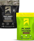 Ascent Whey + Plant Protein Powder - Mocha Cold Brew 2 Lb & Chocolate 18 Servings
