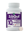 Zzzquil Pure Zzzs Fast Dissolve Melatonin Melatonin 10Mg Sleep Aid Supplement Sleep Aids For Adults Strawberry Flavored 90 Fast Dissolve Melatonin Tablets
