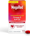 Megared Antarctic Krill Oil 500Mg Omega 3 Fatty Acid Supplement Extra Strength Epa & Dha Krill Oil Softgels (90Cnt Box) Astaxanthin Heart Health Supplement With No Fish Oil Aftertaste