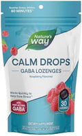 NatureS Way Calm Drops Works Quickly To Help Ease Stress (1) FastActing Gaba Individually Wrapped Lozenges Raspberry Flavored 30 Lozenges