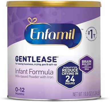 Enfamil Gentlease Baby Formula Reduces Fussiness Gas Crying And Spitup In 24 Hours Dha & Choline To Support Brain Development Value Powder Can 19.9 Oz