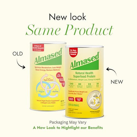 Almased High Protein Shakes Meal Shake Meal Powder For Weight Loss With Shaker Bottle (Original And Vanilla 2 Cans Of 17.6 Oz + Bottle + Scoop)