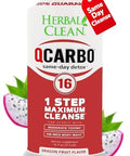 Herbal Clean Qcarbo16 Sameday Detox Cleanse Drink (16 Fl Oz) Dragon Fruit Flavor Full Body Cleanse Detox Drink For Moderate Toxin Level Vitamin B2 And Vitamin B12 For Men & Women