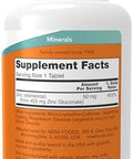 Now Foods Supplements, Zinc (Zinc Gluconate) 50 Mg, Supports Enzyme Functions, Immune Support, 100 Tablets