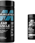 Muscletech Clear Muscle Post Workout Recovery Muscle Builder For Men & Women & Platinum Multivitamin For Immune Support 18 Vitamins