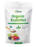 Espure Organic Erythritol - USDA Certified & 100% Pure - Zero Calorie Sugar Substitute, Plant Based Sweetener; 8oz