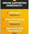 Airborne 1000Mg Vitamin C + Zinc Sugar Multivitamin Immune Support Effervescent Fizzy Drink Tablets Zesty Orange Flavor With Powerful Antioxidants Vitamins A C & E 30 Tablets (4 Pack)