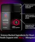 Mitoq +Heart Premium Coq10 Antioxidant - Contains Mitoquinol Mesylate Magnesium L-Carnitine & Vitamin D3 - Supports Cardiovascular And Circulatory Health & Cell Vitality (60 Capsules)