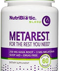 Nutribiotic â€“ Metarest 60 Capsules 3 Mg Melatonin & 250 Mg Kava Root To Support Restful Sleep Highly Absorbable Drug- Sleep Support Gluten- & Made Without Gmos Or Preservatives
