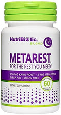 Nutribiotic â€“ Metarest 60 Capsules 3 Mg Melatonin & 250 Mg Kava Root To Support Restful Sleep Highly Absorbable Drug- Sleep Support Gluten- & Made Without Gmos Or Preservatives