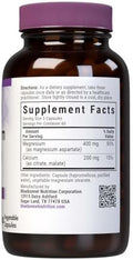 Bluebonnet Nutrition Calcium & Magnesium Bone Health Nongmo Vegan Kosher Gluten Soy 90 Vegetable Capsules 30 Servings
