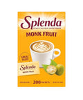 SPLENDA Monk Fruit Zero Calorie Plant Based Sweetener Substitute, Keto Sugar Alternative (200 Count)