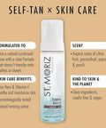 ST. MORIZ Professional Clear Medium to Dark Self Tanner Mousse & Velvet Tanning Mitt Bundle - Clear Self Tanning Foam for a Natural Looking Fake Tan with Aloe Vera & Vitamin E (6.76 Fl Oz)