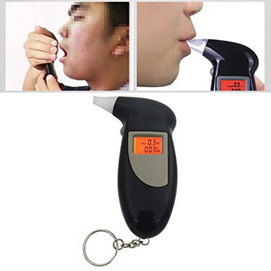 Tyenaza Breath Alcohol Tester Black Portable Sensitive High Accuracy Air Blowing Alcohol Tester With 5 Mouthpieces For Personal & Professional Use