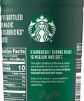 Starbucks Blonde Roast Iced Coffee, Black Unsweetened, 48 Fl Oz Bottle