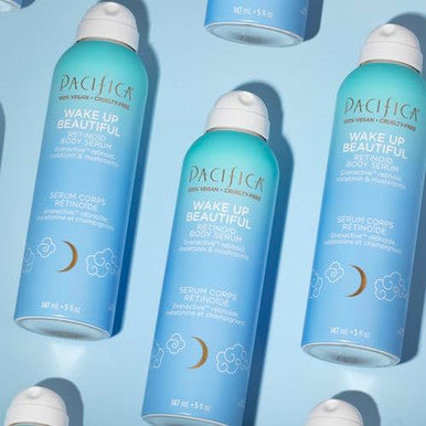 Pacifica Wake Up Beautiful Body Lotion & Serum Set Of 2 Ã¢â‚¬â€œ Overnight Body Treatment W/Granactive Retinoid Mushroom & Melatonin Hydrating Moisturizer Duo For Plumper Skin Vegan & Cruelty- Clean