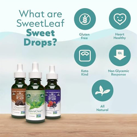 SweetLeaf Sweet Drops Flavored Stevia Liquid Sweetener Organic Stevia Extract Zero Calorie Keto Friendly Non GMO Natural Flavor Sugar Alternative Caramel 4 Fl Oz (Pack of 1)