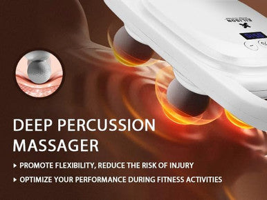 Eilison Massage Gun, Massage Gun Deep Tissue 4 Heads, Muscle Gun For Back, Shoulder, Neck, Body Massage Gifts For Men & Women, Muscle Tissue Therapy For Pain Relief Long Last Battery 5000Rpm (White)