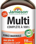 Jamieson 100% Complete Multivitamin Max Strength Formula 115 Caplets
