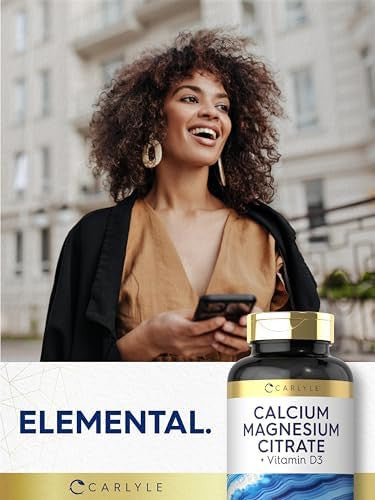 Carlyle Calcium Magnesium Citrate With Vitamin D3 150 Capsules Non-Gmo & Gluten Supplement