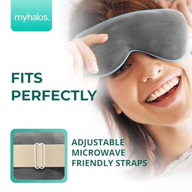 Myhalos ' Heated Eye Mask For Dry Eyes - Steam Warm Compress For Eyes - Remove Styes Chalazion Therapy Warming And Heating Pad Hot Compress - Moist Heat Mask For Blepharitis & Mgd - Fsa Hsa Eligible
