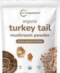 Micro Ingredients Organic Turkey Tail Mushroom Powder (50 1 Extract) 8 Ounce Freeze Dried With Active Polysaccharides Supports Immune Response & Cellular Level Pet Friendly