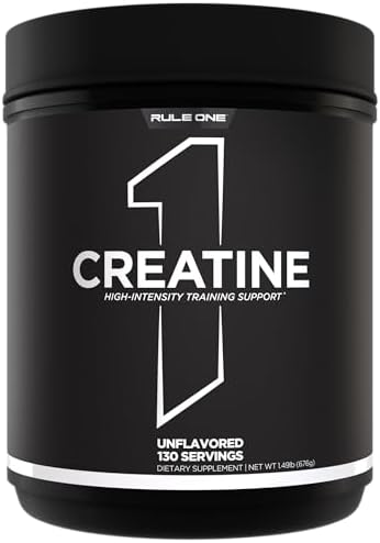 Rule 1 Proteins Creatine Powder " Pure Micronized Creatine Monohydrate For Highintensity Exercise And Lean Body Mass Support Flavored And Unflavored (130 Servings Unflavored)