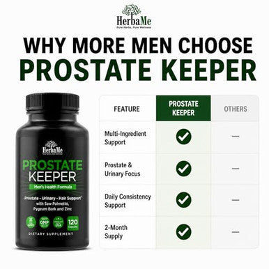 Herbame Prostate Support Supplement For Men With Saw Palmetto Pygeum Bark 120 Capsules