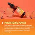 Pumpkin Seed Oil - USDA Organic - Cold Pressed for Hair, Prostate, and Hormone Support - 2 Month Supply - Liquid Drops for Men and Women - Vegan, Non-GMO, and Gluten Free - Unflavored, 1 Fl Oz