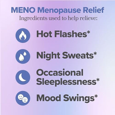 MENO Menopause Relieve Hot Flashes and Night Sweats