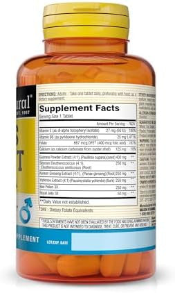 Mason Natural Men'S Potent Formula - Supports Energy And Performance, Improved, Endurance, Stamina And Vitality, Herbal Complex Supplement, 60 Tablets