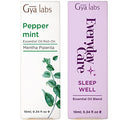 Gya Labs Peppermint & Sleep Roll On Set - Aromatherapy Grade Essential Oils Set - 2X0.34 Fl Oz - Gya Labs