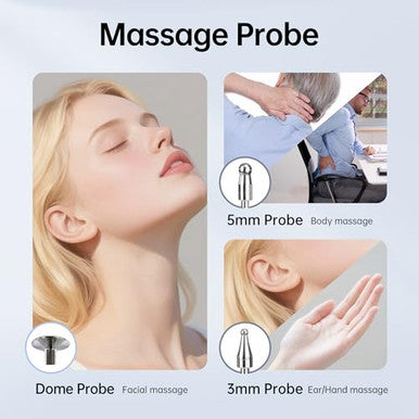 Leawell Electronic Acupuncture Meridian Pen Electric Acupoints Finder Acupressure Point Therapy Tool For Pain Relief With 3 Massage Heads Rechargeable